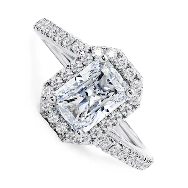 Anillos de Compromiso Talla Radiante 5