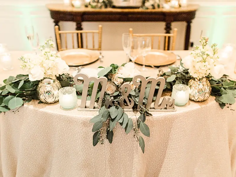 mesa de novios